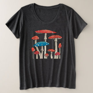 Camiseta Plus Size Toadstools Cogumelos
