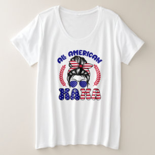 Camiseta Plus Size Todas as mamas americanas