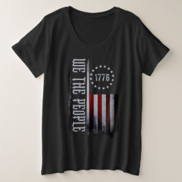 Camiseta Plus Size Torn Flag We The Pessoas 1776
