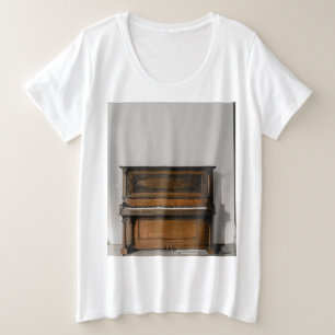 Camiseta Plus Size Trabalho de arte de Piano bonito