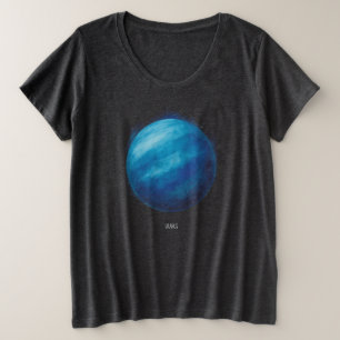 Camiseta Plus Size Trabalho de arte do Planeta Urano - Ilustração do 