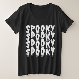CAMISETA PLUS SIZE TRAJE DE HALLOWEEN ASSOMBRADO ASSOMBRADO