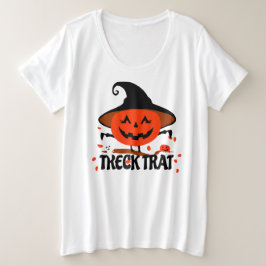 Camiseta Plus Size Treck Trat Pumpkin sorrindo