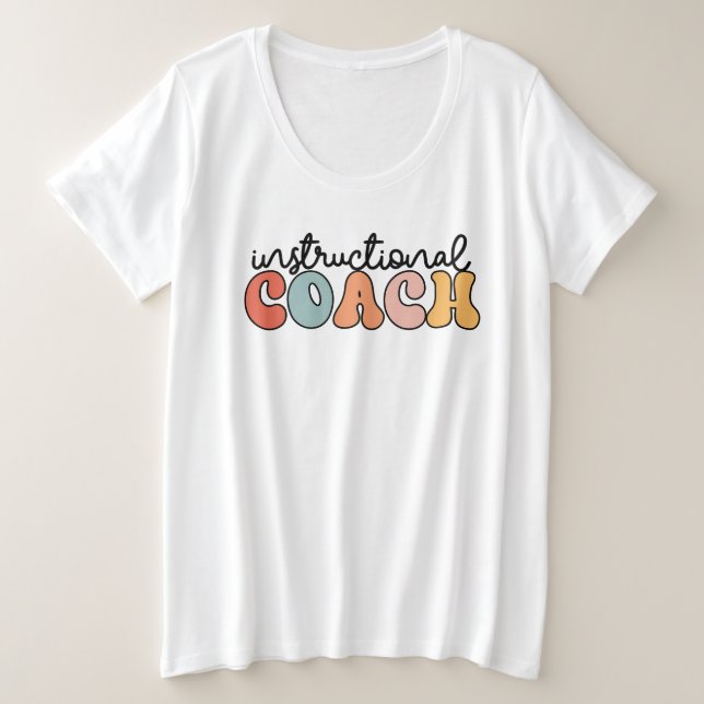 Camiseta Plus Size Treinador Instrucional Retro (Frente do Design)