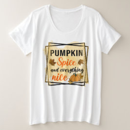Camiseta Plus Size Trendy Pumpkin Spice Elegante