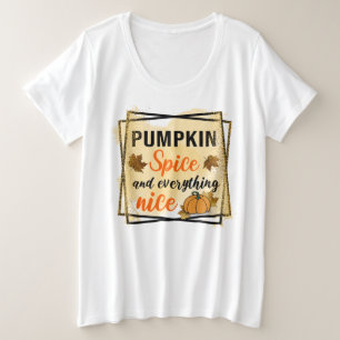 Camiseta Plus Size Trendy Pumpkin Spice Elegante
