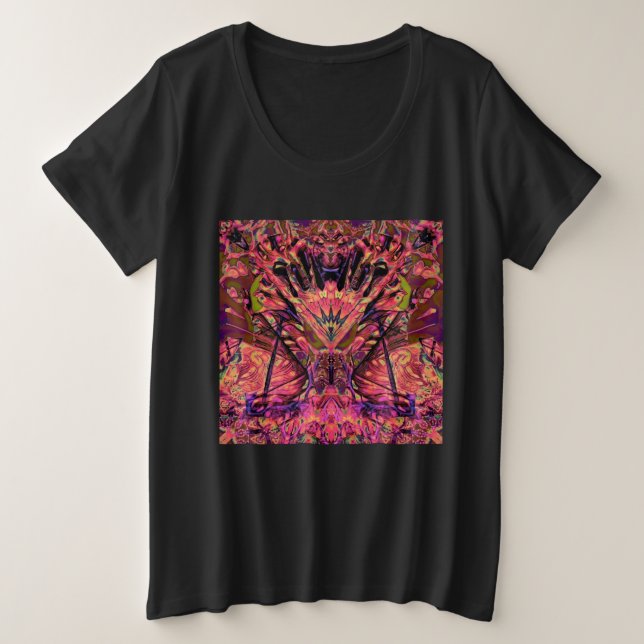 Camiseta Plus Size Trippy Garland (Frente do Design)