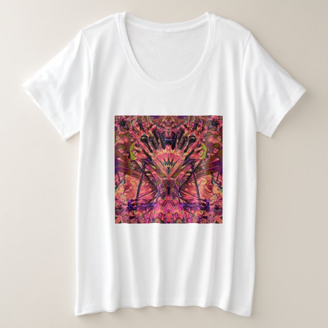 Camiseta Plus Size Trippy Garland (Frente do Design)