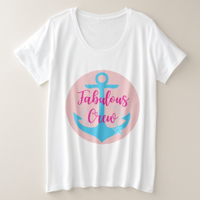 Camiseta Plus Size Tripulação fabulosa (Frente do Design)