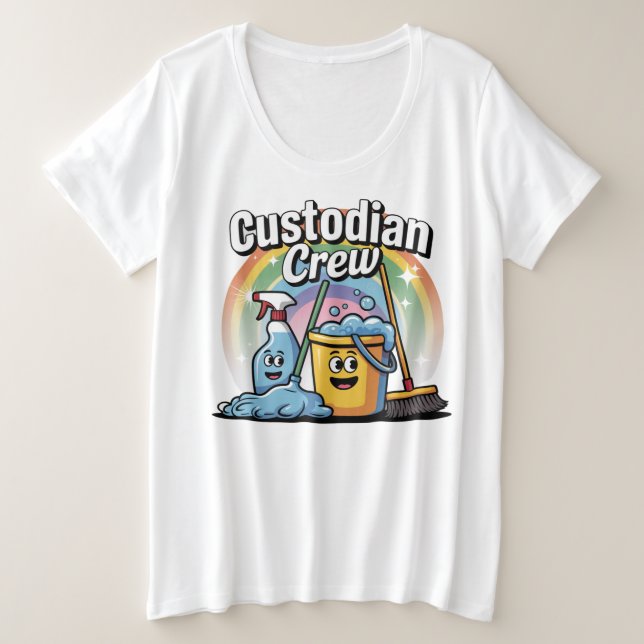 Camiseta Plus Size Tripulante de custódia (Frente do Design)