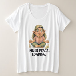 Camiseta Plus Size Troll Meditativo Engraçado - Citação interna de Ca