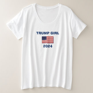 CAMISETA PLUS SIZE TRUMP GIRL 2024