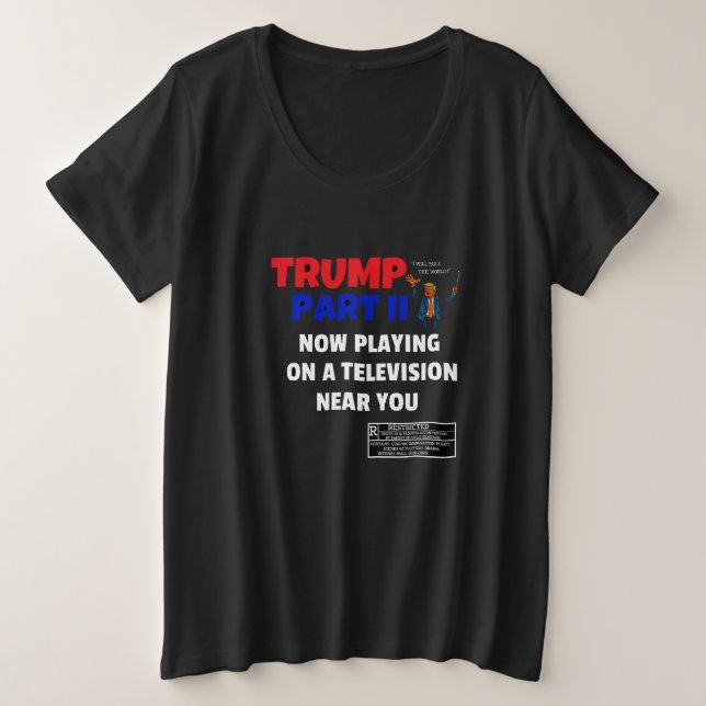 CAMISETA PLUS SIZE TRUMP PARTE II JOGANDO... (Frente do Design)