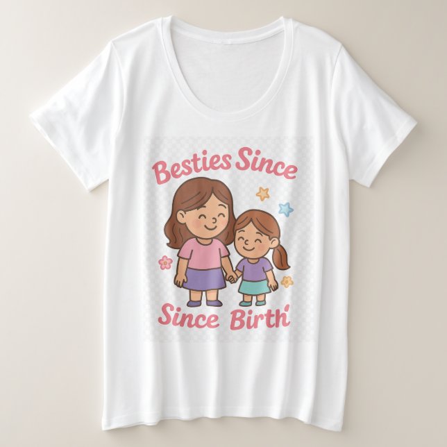 Camiseta Plus Size tS gráfico de dia de as mães (Frente do Design)