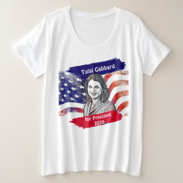 Camiseta Plus Size Tulsi Gabbard para as eleições de 2020