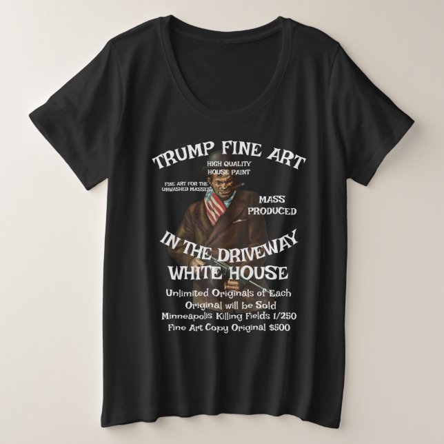 Camiseta Plus Size Tump Minneapolis Assassinato Campos de Assassinato (Frente do Design)