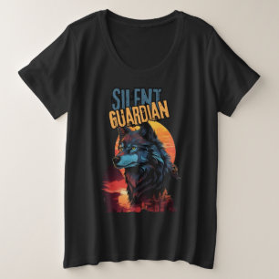 Camiseta Plus Size Twilight Guardian: Lobo Azul em Dusk