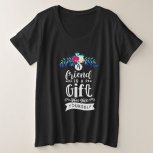 Camiseta Plus Size Um Amigo É Um Presente