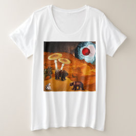 Camiseta Plus Size Um planeta verde e respirador