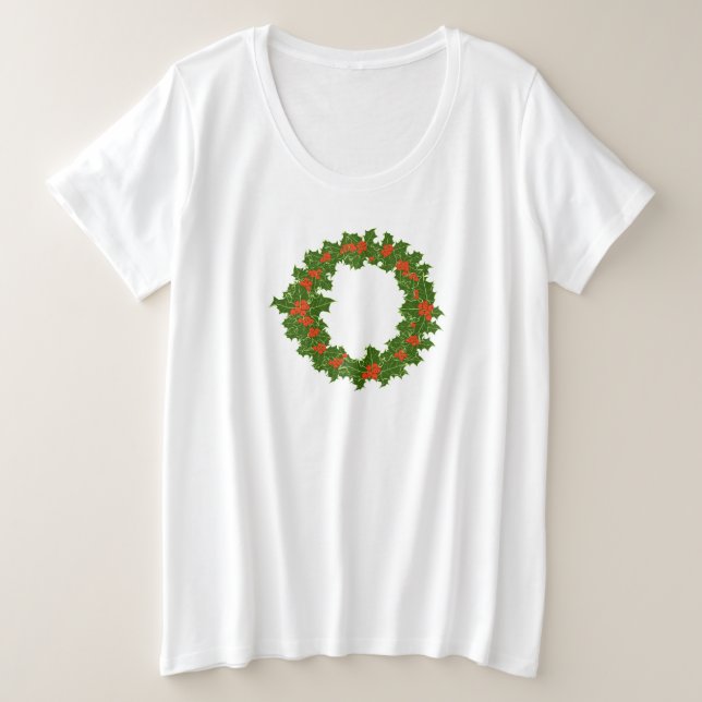Camiseta Plus Size Uma Terra de Natal Muito Feliz (Frente do Design)