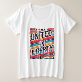 Camiseta Plus Size Unidos em Liberdade