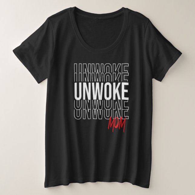 Camiseta Plus Size unwoke Mom (Frente do Design)