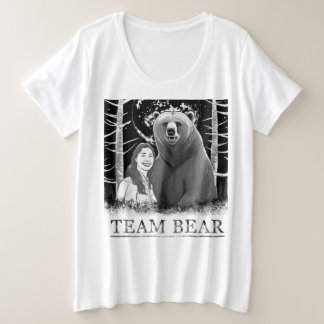Camiseta Plus Size Urso de Equipe