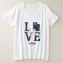 Camiseta Plus Size Utah estado love USA