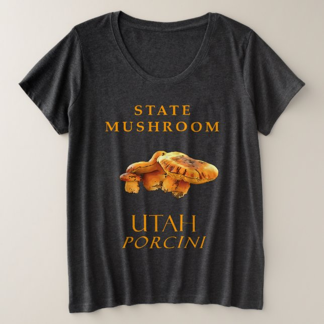 Camiseta Plus Size Utah Territory Mushroom O Porcini (Frente do Design)