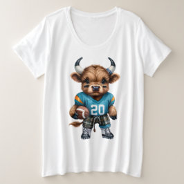 Camiseta Plus Size Vacas e Futebol das Highland