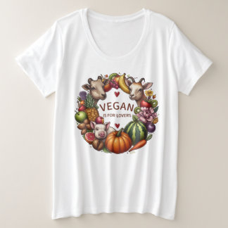 Camiseta Plus Size Vegan é para animais amantes
