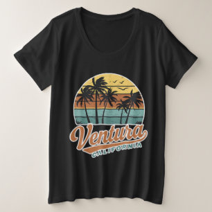 Camiseta Plus Size Ventura California - Vintage retro sunset