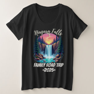 Camiseta Plus Size Viagem de carro para cachoeira de niagara férias e