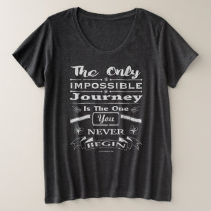 Camiseta Plus Size Viagem Impossível