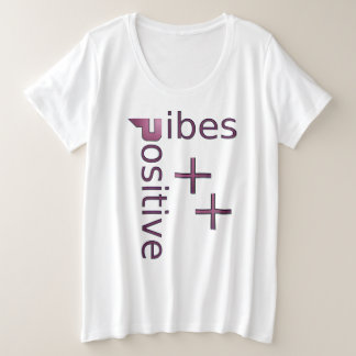 Camiseta Plus Size "Vibes Positivos"-design por Impressões Maaya