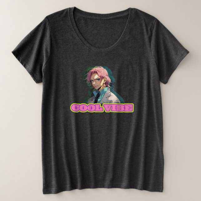 Camiseta Plus Size Vibrações Legais (Frente do Design)