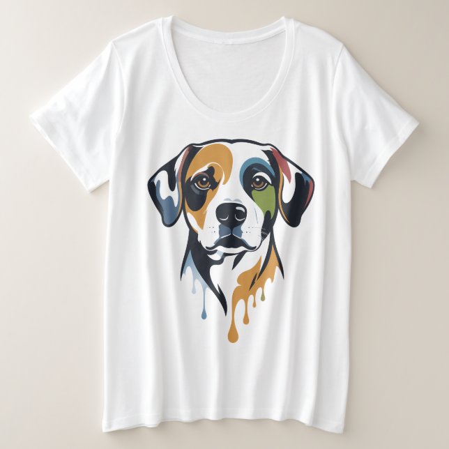 Camiseta Plus Size Vibrant Lab Pop Art (Frente do Design)