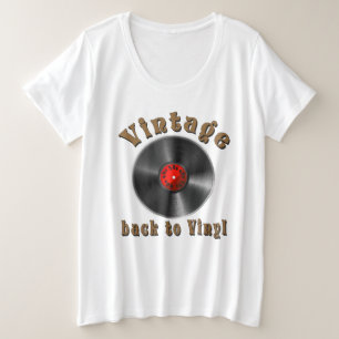 Camiseta Plus Size Vintage - De volta ao Vinyl, o recorde voltou
