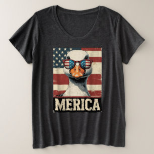 Camiseta Plus Size Vintage Goose Merica 4º do patriótico de julho