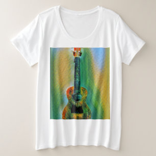 Camiseta Plus Size Violão Bass Bonito