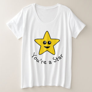 Camiseta Plus Size Você é uma estrela com tamanho de T-Shirt