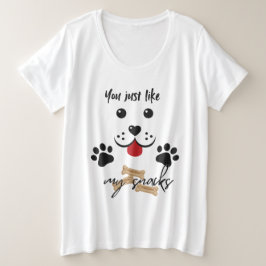 Camiseta Plus Size Você Gosta Dos Meus Snacks
