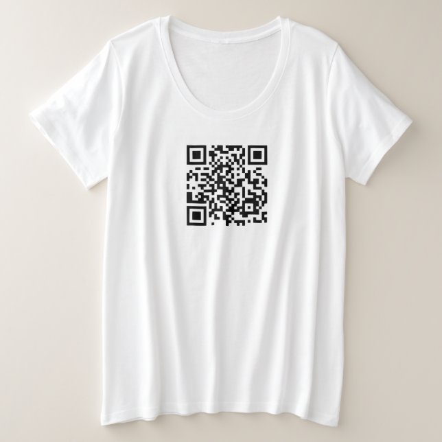 Camiseta Plus Size Você Me Casado? Código QR (Frente do Design)