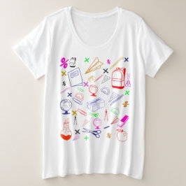 Camiseta Plus Size Voltar ao padrão da escola