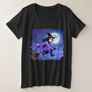 Camiseta Plus Size Voo de bruxas - Wicca Halloween 1