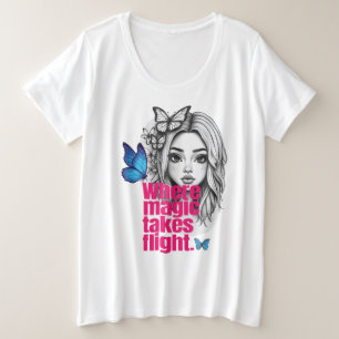 Camiseta Plus Size Voo encantado