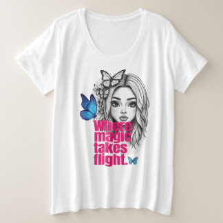 Camiseta Plus Size Voo encantado