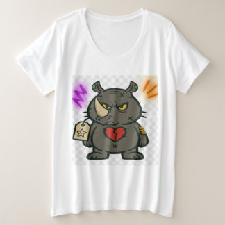 Camiseta Plus Size Voodoo Rhino: Cheeky e rabugento