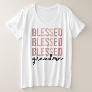 Camiseta Plus Size Vovó Abençoada   Presentes para a Vovó