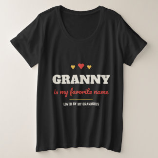 Camiseta Plus Size Vovó É Meu Nome Favorito